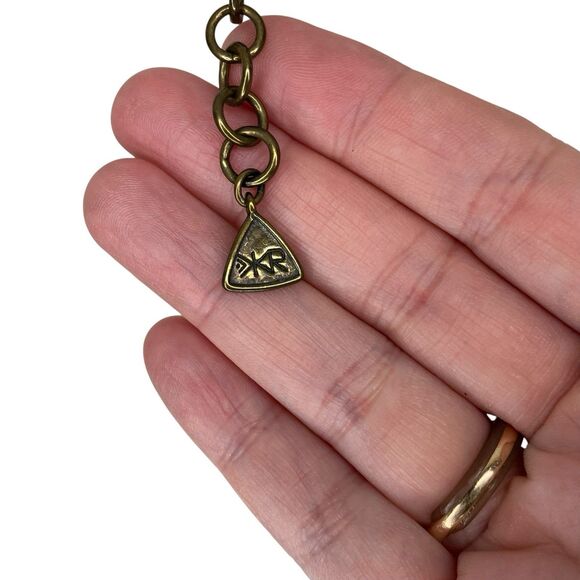 Silpada Necklace Pearl Swarovski Crystal Brass Boho Industrial Chic Lagenlook - Picture 4 of 12